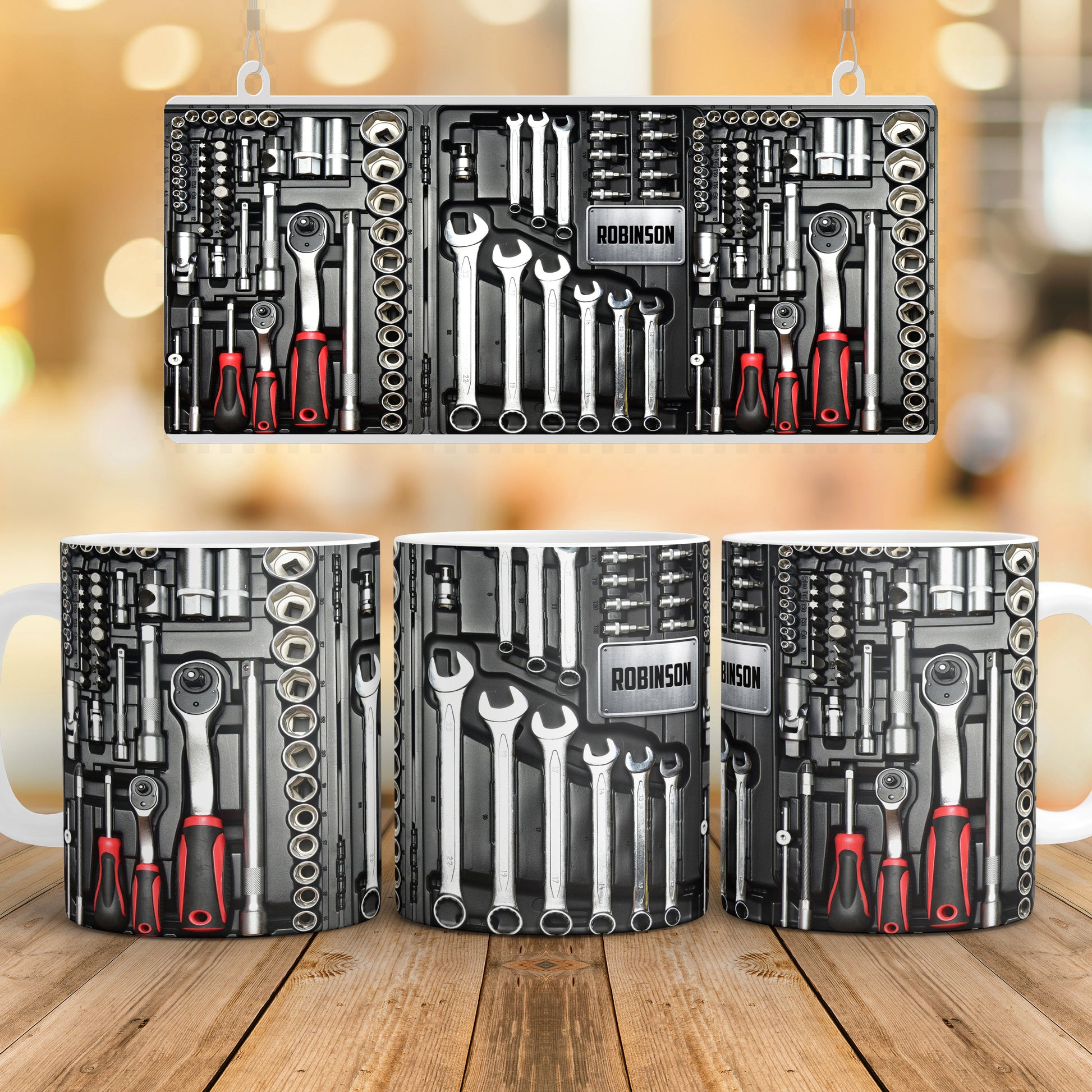 Tool Box Mechanic Personalized Mug, Father's Day, Gifts for Men, Toolkit