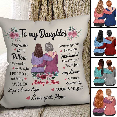 Flower To My Daughter Personalized Pillow (Insert Included)